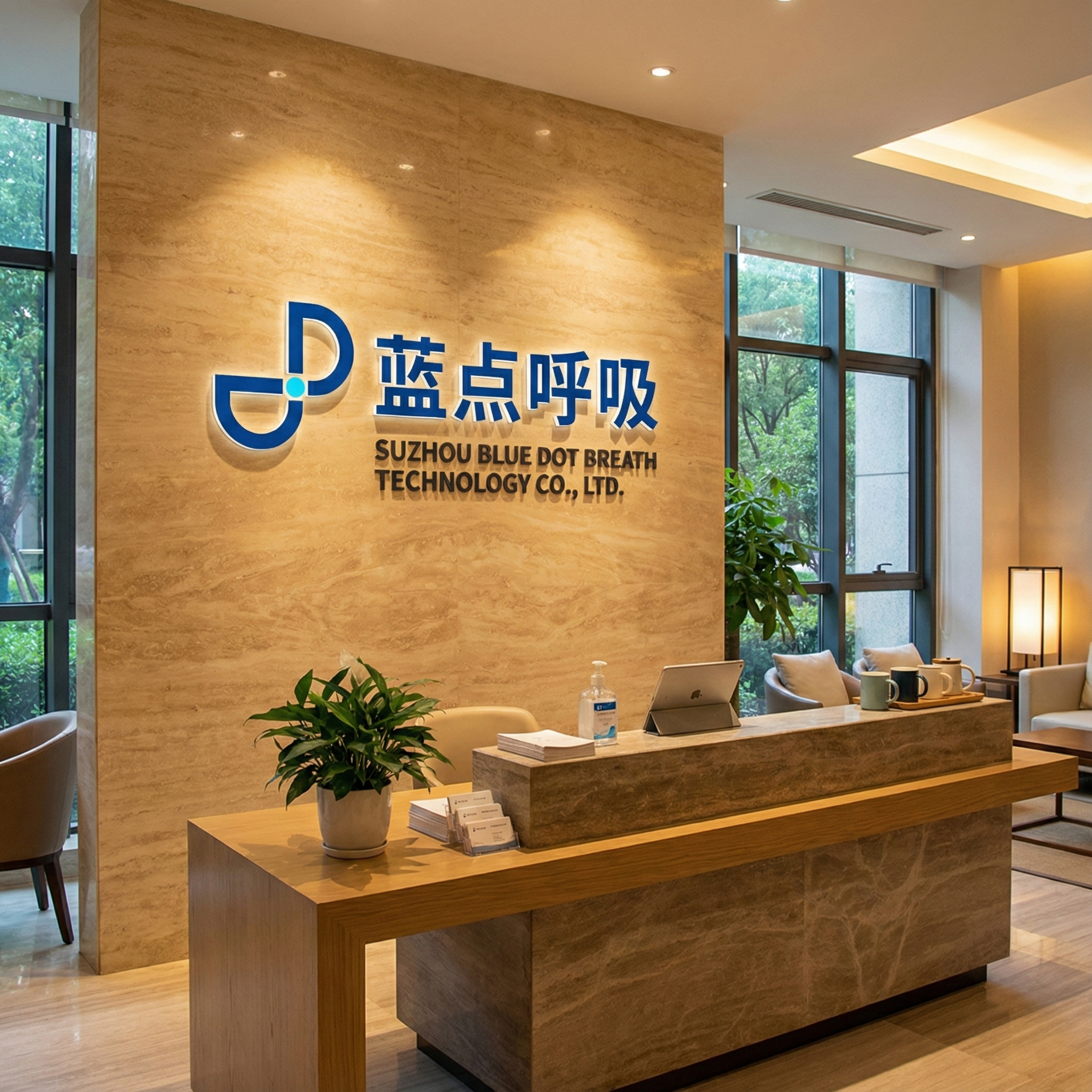 蓝点呼吸公司前台